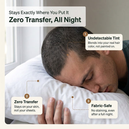 RYLO zero transfer all night — undetectable tint that stays on your skin not your sheets, fabric-safe after a full night